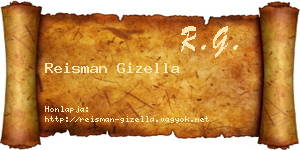 Reisman Gizella névjegykártya